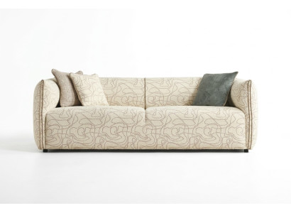 Three-seater sofa 3-seater beige fabric sofa fabric modern upholstered sofa new
