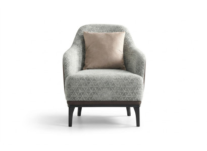 Wing chair armchair single-seater 1-seater fabric armchair gray design modern