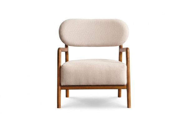 Modern armchair single-seater 1-seater fabric chair beige design club chair