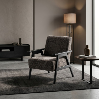 Living Room Armchair Single-Seater 1-Seater Fabric Armchair Gray Classic New