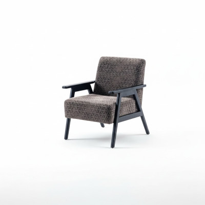 Living Room Armchair Single-Seater 1-Seater Fabric Armchair Gray Classic New