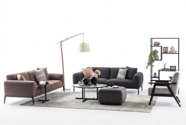 Couch set three-seater armchair sofa fabric multicolored fabric sofa set 3+3+1