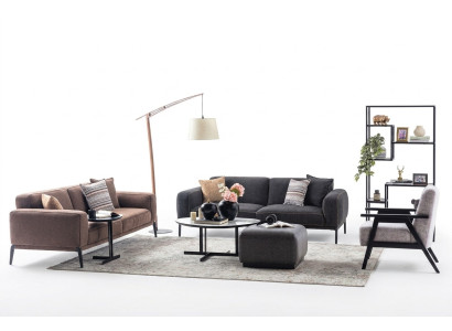 Couch set three-seater armchair sofa fabric multicolored fabric sofa set 3+3+1