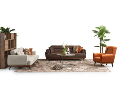 Upholstered sofa set multicolored three-seater armchair fabric sofa set 3+3+1