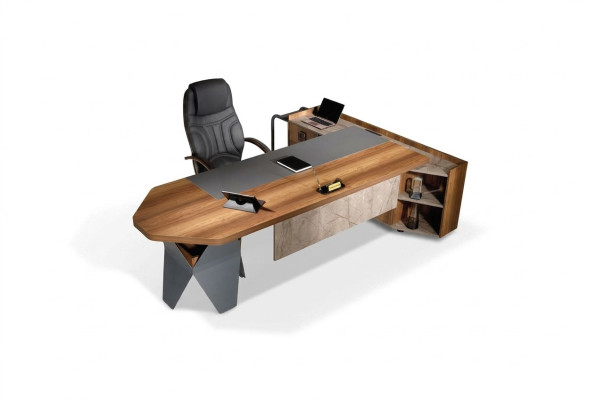 Office desk writing desk corner desk work desk office wood brown