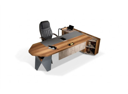 Office desk writing desk corner desk work desk office wood brown