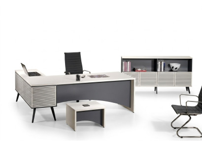 Corner office desk complete office desk set 3-piece wood office furniture white new