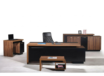 Office furniture complete office desk office office table 4-piece wood black