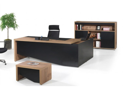Office Furniture Complete Office Corner Office Desk Office Desk 3-piece Wood Black