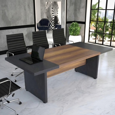 Large conference table meeting tables conference furniture brown wood 220
