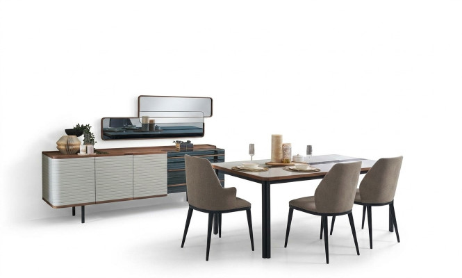 Dining corner dining room set dining group dining room furniture set 9-piece wood white