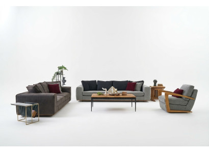 Complete couch set sofa fabric sofa upholstered sofas gray set 4-piece new
