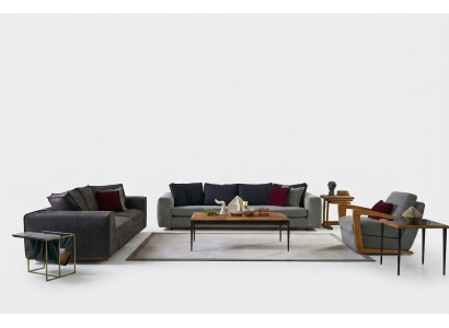 Modern sofa set single-seater gray fabric sofa upholstered sofa