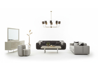 Fabric sofa set complete sofa upholstered sofas gray set 4-piece new