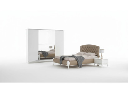 Bedroom set double bed suite bed frame bed set 6-piece white
