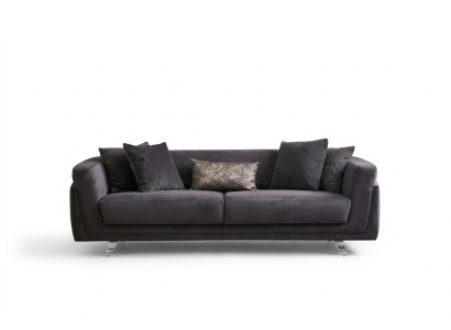 Three-seater couch sofa 3-seater gray fabric fabric sofa upholstered sofa design