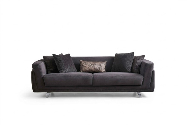 Couch with bed function, sofa, 3-seater, gray fabric, fabric sofa, three-seater.