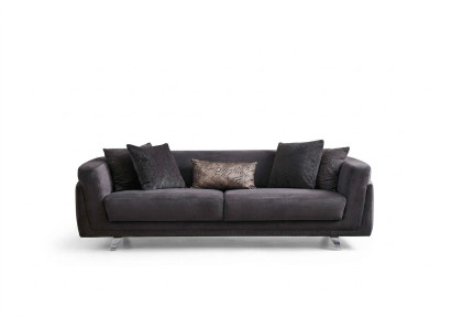 Couch with bed function, sofa, 3-seater, gray fabric, fabric sofa, three-seater.