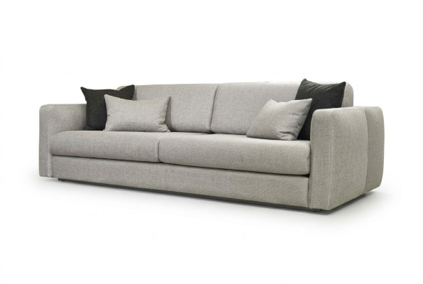 Couch Upholstered Sofa Three-Seater Sofa 3 Seater Gray Fabric Fabric Sofa Design