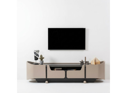 RTV Lowboard TV Stand Living Room Wood Beige Sideboard Table Modern