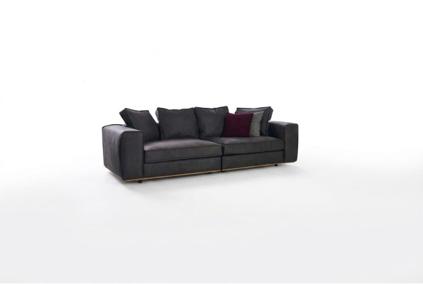 Three-seater couch sofa, 3-seater, grey fabric, fabric sofa, upholstered sofa, design