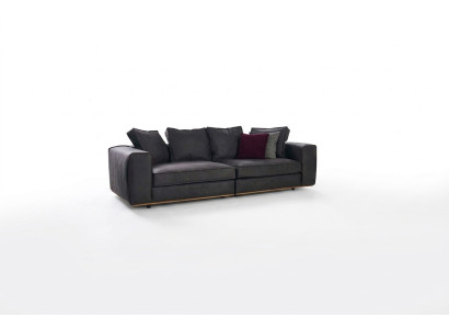 Three-seater couch sofa, 3-seater, grey fabric, fabric sofa, upholstered sofa, design