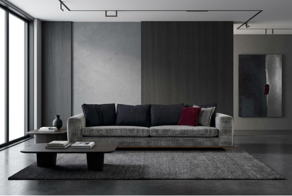 Four-seater sofa, four-seat couch, fabric, fabric sofa, upholstered sofa, modern.