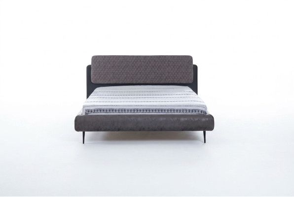 Bed frame double bed beds bed 180 cm gray fabric modern sleeping space