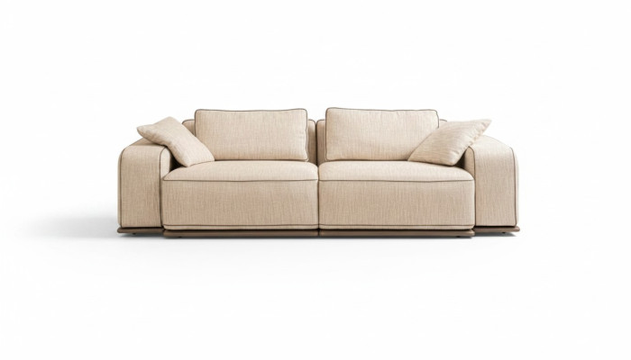 Three-seater couch modern sofa 3 seat beige fabric fabric sofa upholstered sofa