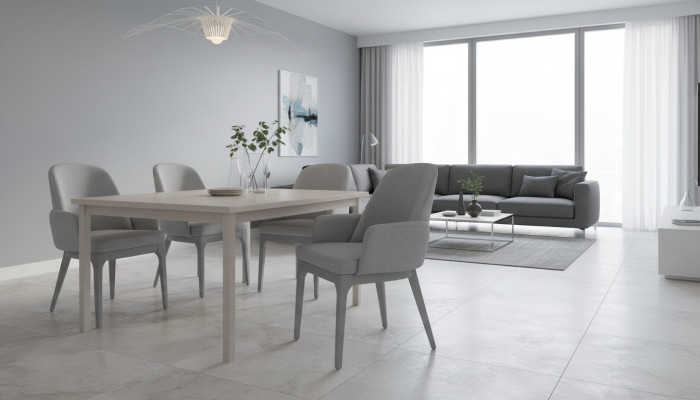 Kitchen chair, dining chair, gray wood armchair, wooden chair, modern.