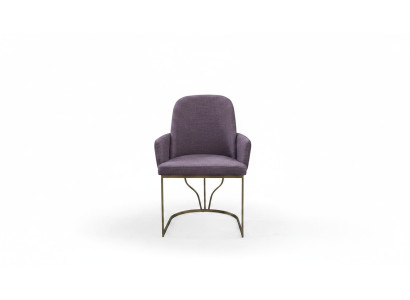 Kitchen chair chair dining chair armchair modern metal fabric purple