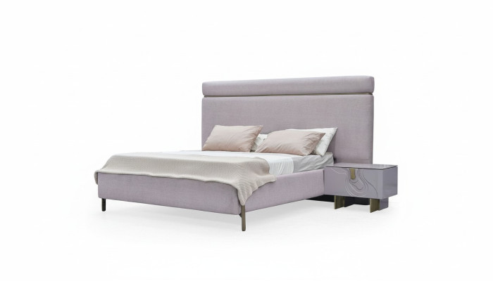 Complete bedroom furniture double bed pink luxury set 3-piece wood