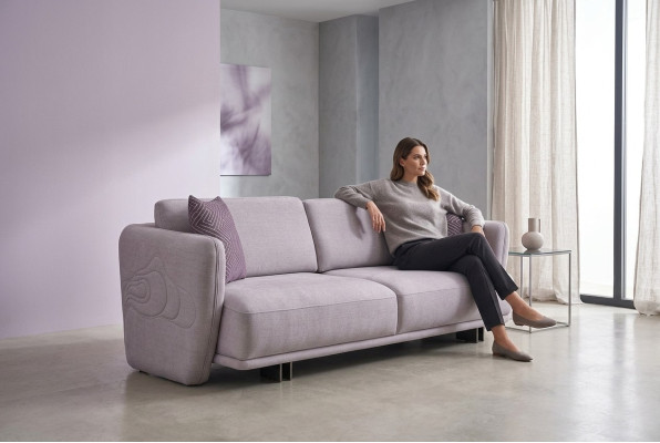 Three-seater couch sofa 3 seater gray fabric fabric sofa upholstered sofa design