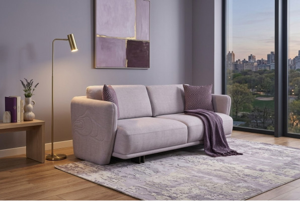 Three-seater couch sofa 3 seater gray fabric fabric sofa upholstered sofa design