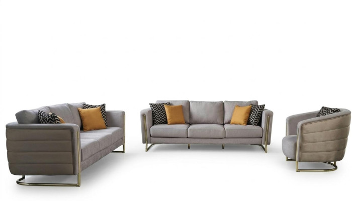 Couch set fabric sofa sofa set upholstered sofa gray modern set 3-piece