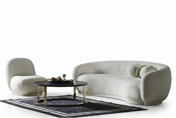 Sofa set upholstery fabric sofa white upholstered sofa modern set 2-piece sofa