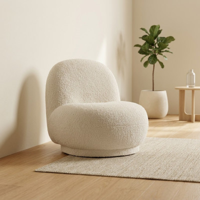 Armchair cocktail chair modern white upholstery fabric seat single-seater