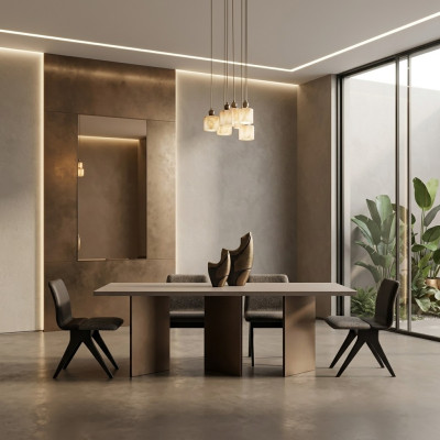 Dining set dining nook dining room furniture dining table dining room 7-piece wood gray