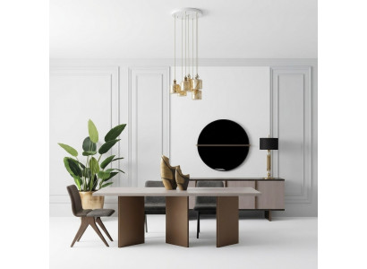 Dining room dining set dining room furniture dining table dining nook 9-piece wood beige.