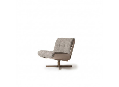 Swivel chair armchair fabric single-seater gray living room club chair