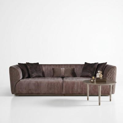 Modern three-seater sofa 3-seater upholstered sofa fabric sofa modern brown sofas