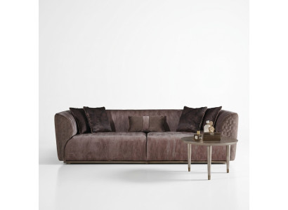 Modern three-seater sofa 3-seater upholstered sofa fabric sofa modern brown sofas