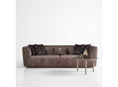 Modern three-seater sofa 3-seater upholstered sofa fabric sofa modern brown sofas