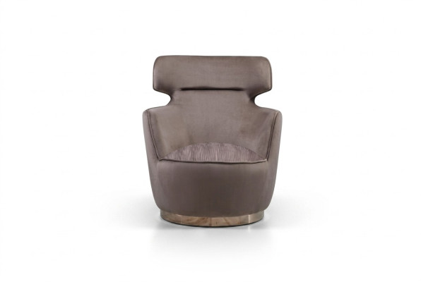 Armchair Fabric Single Seater Grey Club Chair Wing Chair Modern