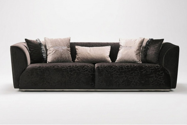 Three-seater sofa 3-seater upholstered sofa fabric sofa modern sofas black