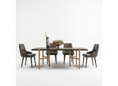 Dining group dining nook dining room 7-piece dining table chairs brown dining room furniture