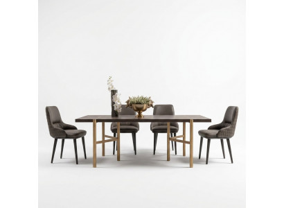 Dining group dining nook dining room 7-piece dining table chairs brown dining room furniture