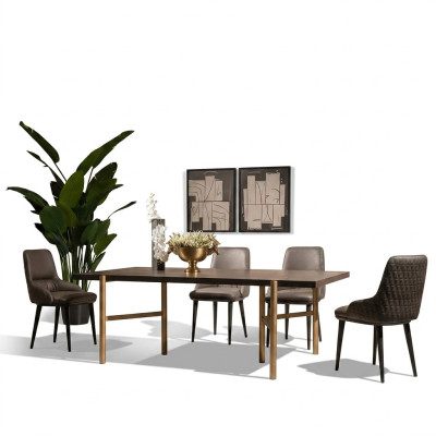 Dining table dining room table dining room wood brown modern gold design