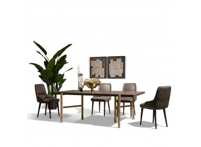 Dining table dining room table dining room wood brown modern gold design
