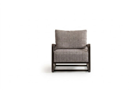 Armchair Single Seater Gray Wood Living Room TV Recliner Relax Chair